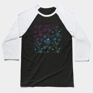 Spider web rainbow pattern Baseball T-Shirt